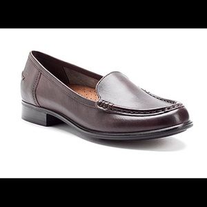 Hush Puppies Blondelle Dark Brown Leather Loafers
